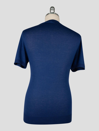 Kiton Blue Cotton T-shirt