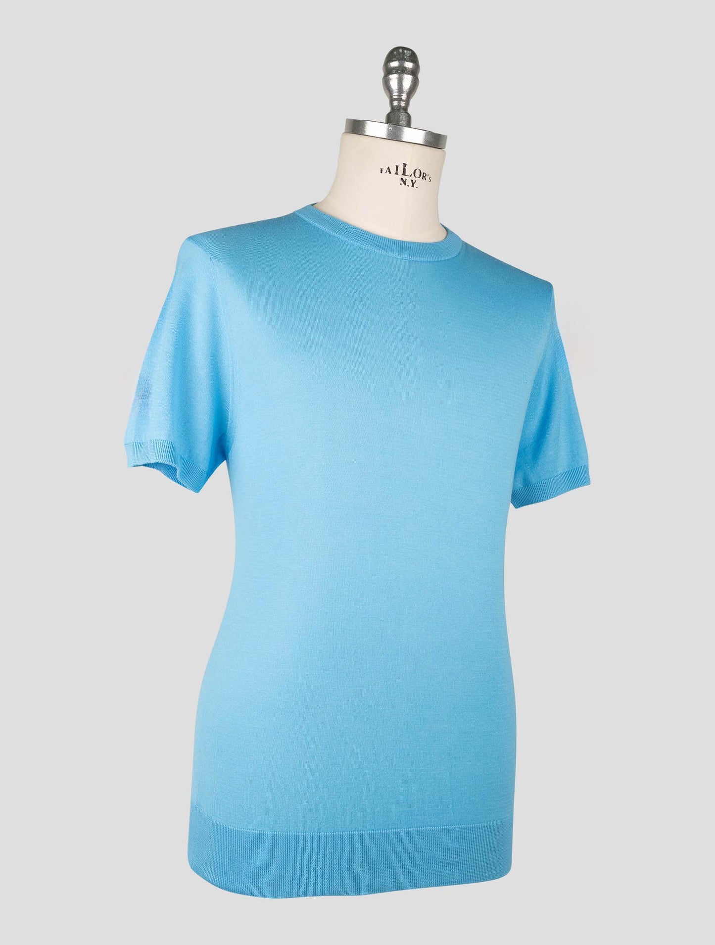 Kiton Light Blue Cotton T-shirt