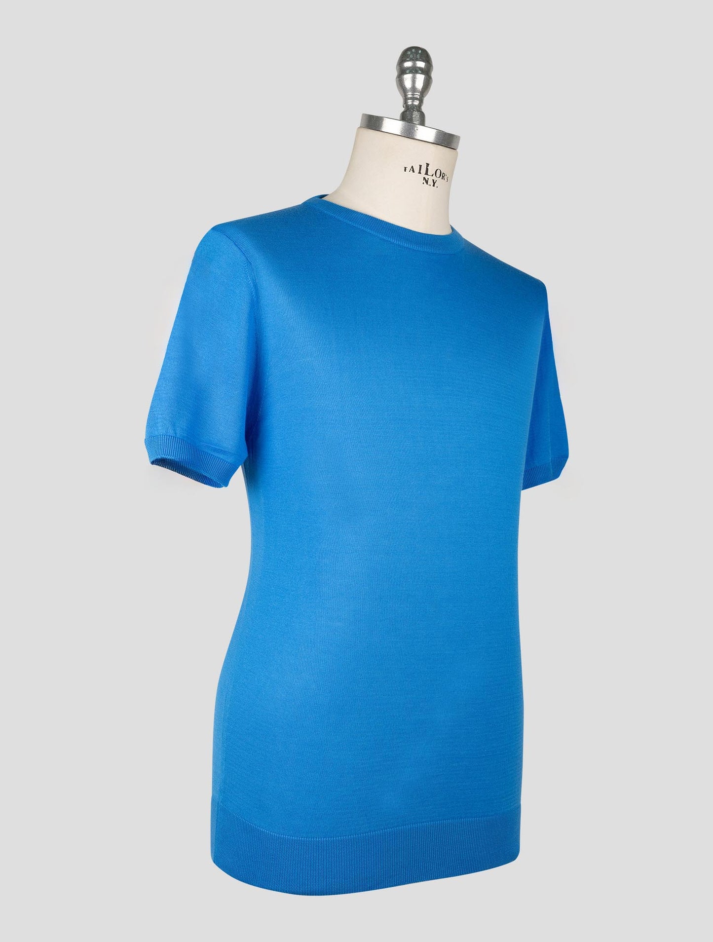 Kiton Blue Cotton T-shirt