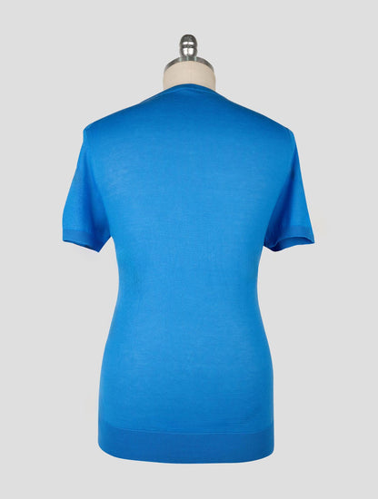 Kiton Blue Cotton T-shirt