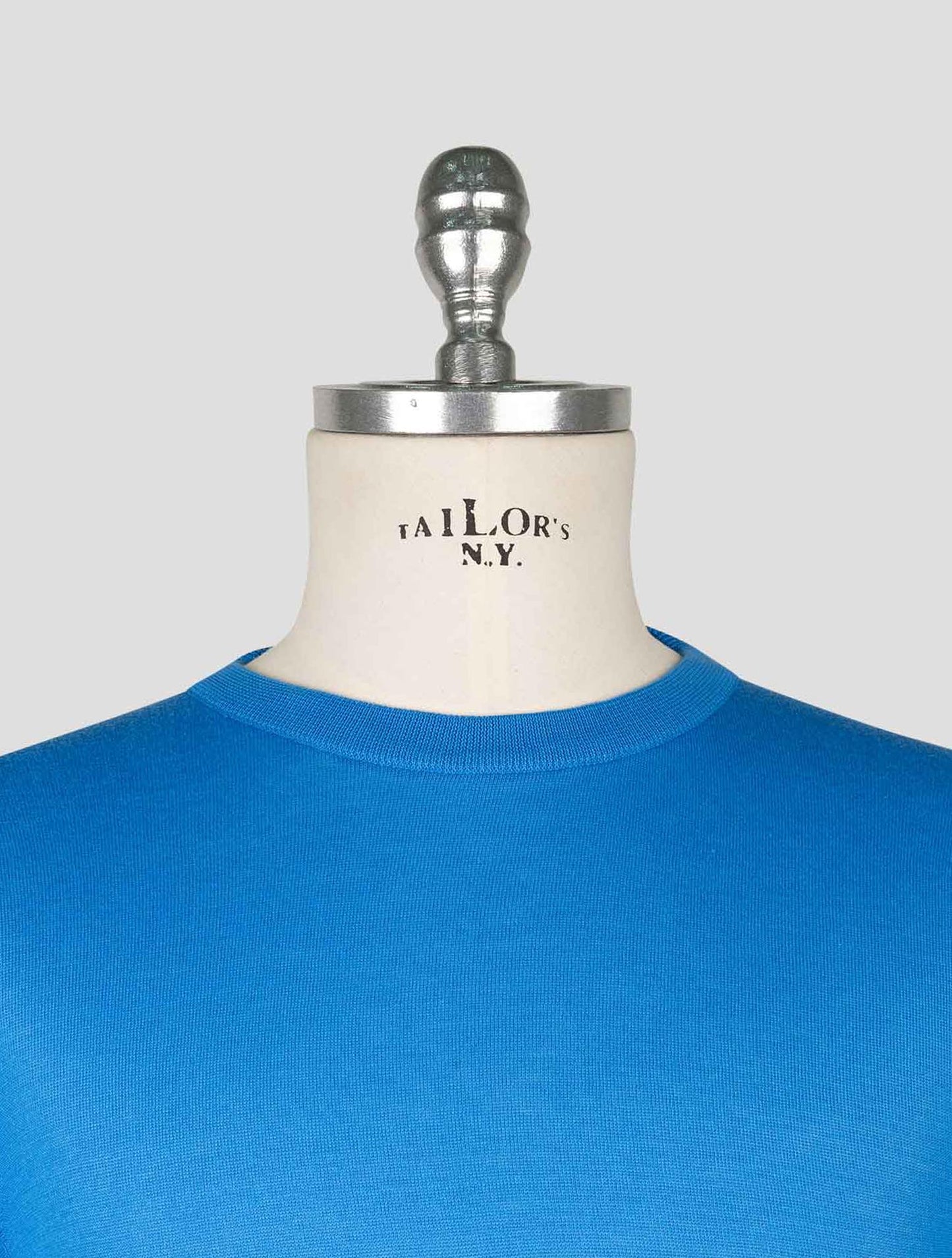 Kiton Blue Cotton T-shirt