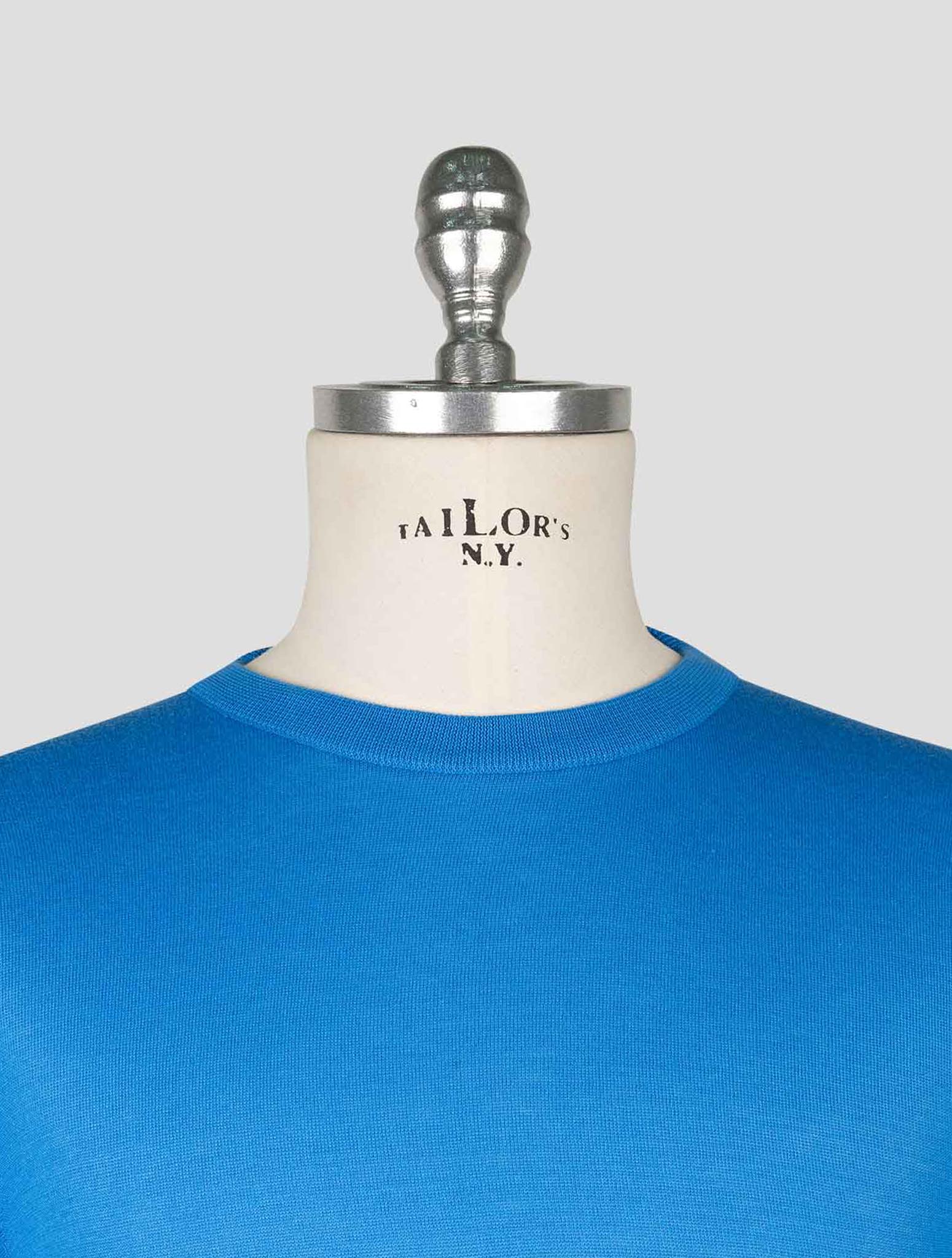 Kiton Blue Cotton T-shirt