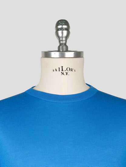 Kiton Blue Cotton T-shirt