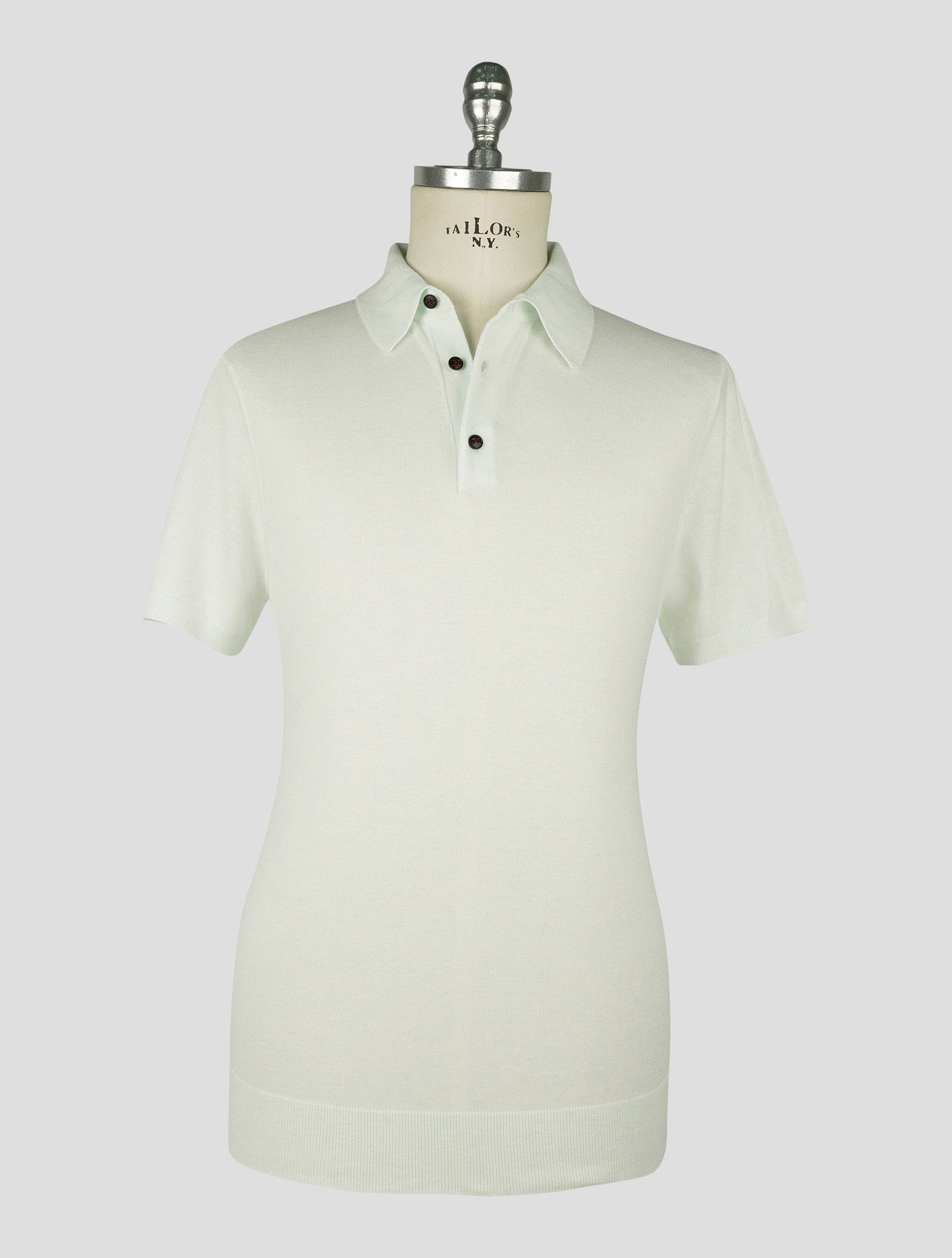 Kiton Light Green Cotton Polo