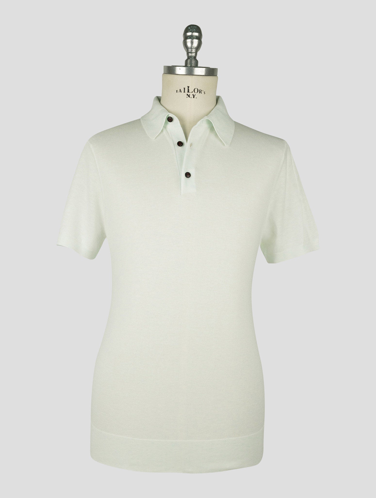 Kiton Light Green Cotton Polo