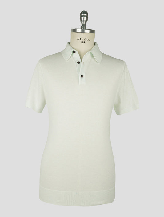 Kiton Light Green Cotton Polo