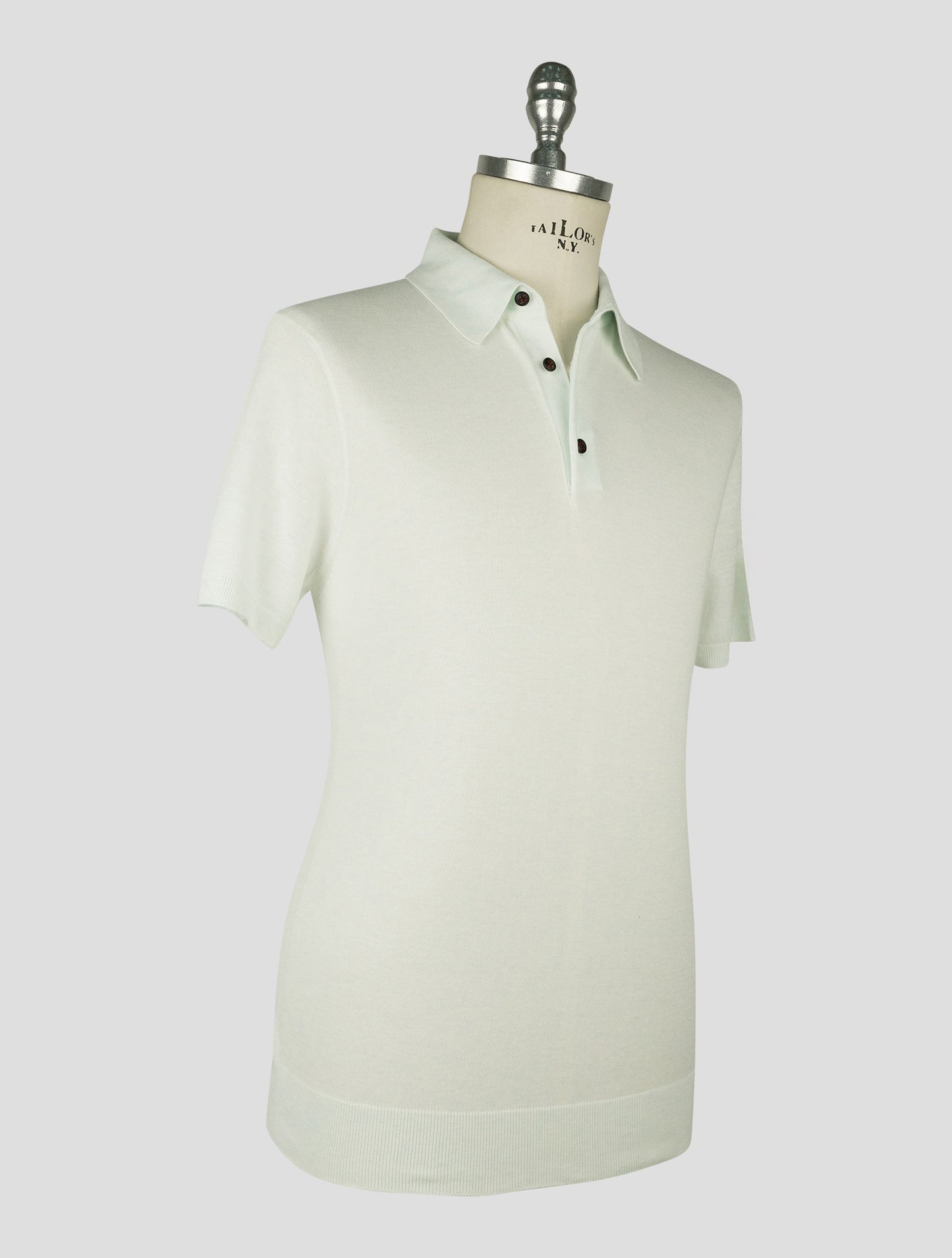 Kiton Light Green Cotton Polo