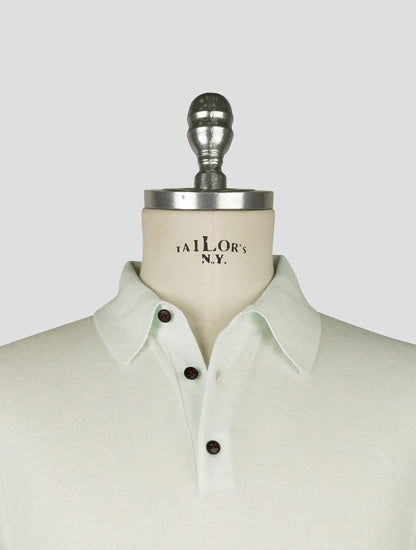 Kiton Light Green Cotton Polo