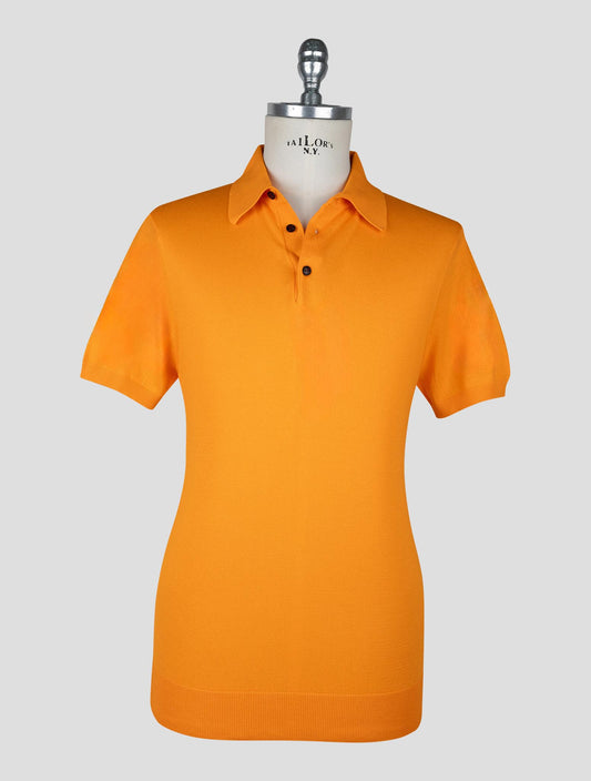 Kiton Orange Cotton Polo