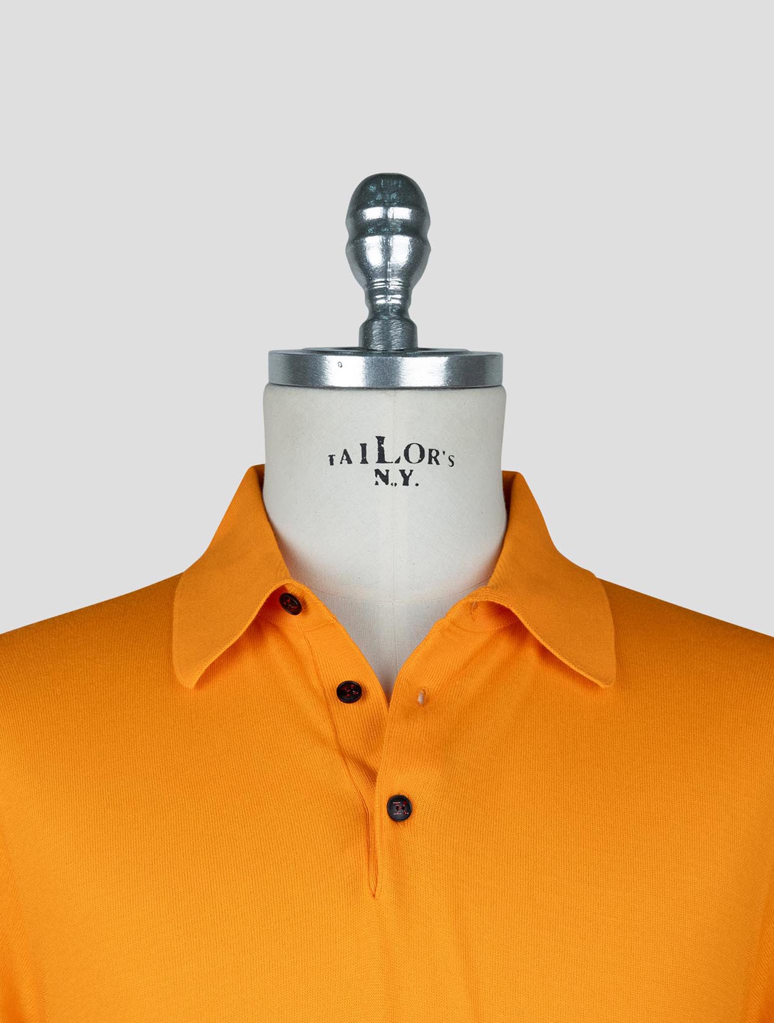 Kiton Orange Cotton Polo