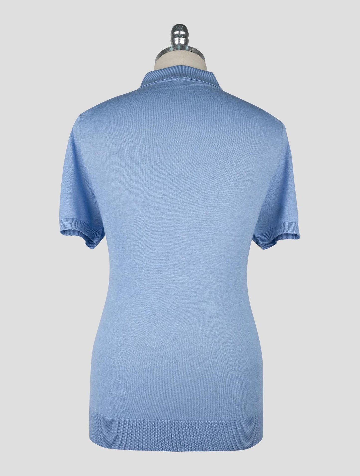 Kiton Light Blue Cotton Polo