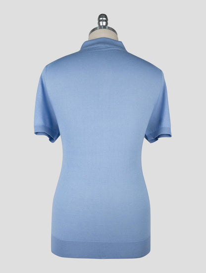 Kiton Light Blue Cotton Polo
