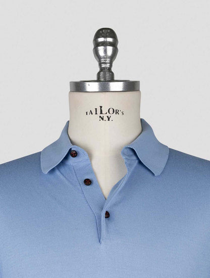 Kiton Light Blue Cotton Polo