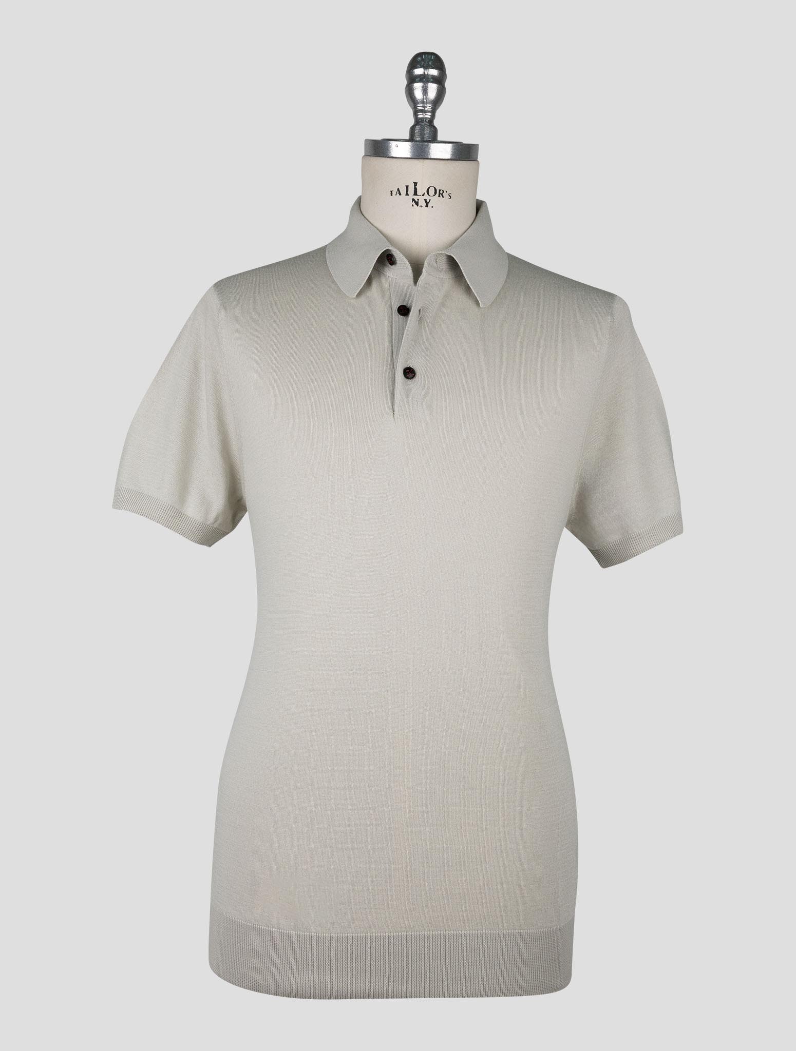 Kiton Light Gray Cotton Polo
