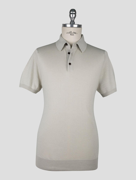 Kiton Light Gray Cotton Polo