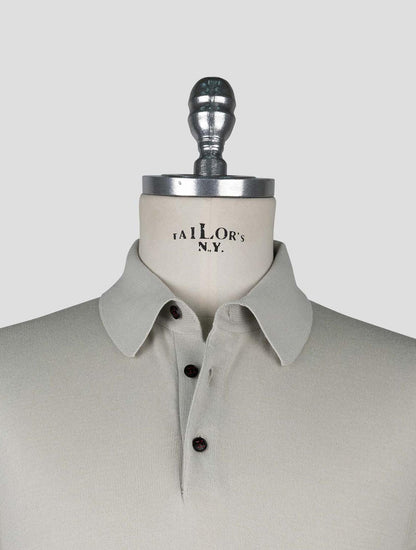 Kiton Light Gray Cotton Polo
