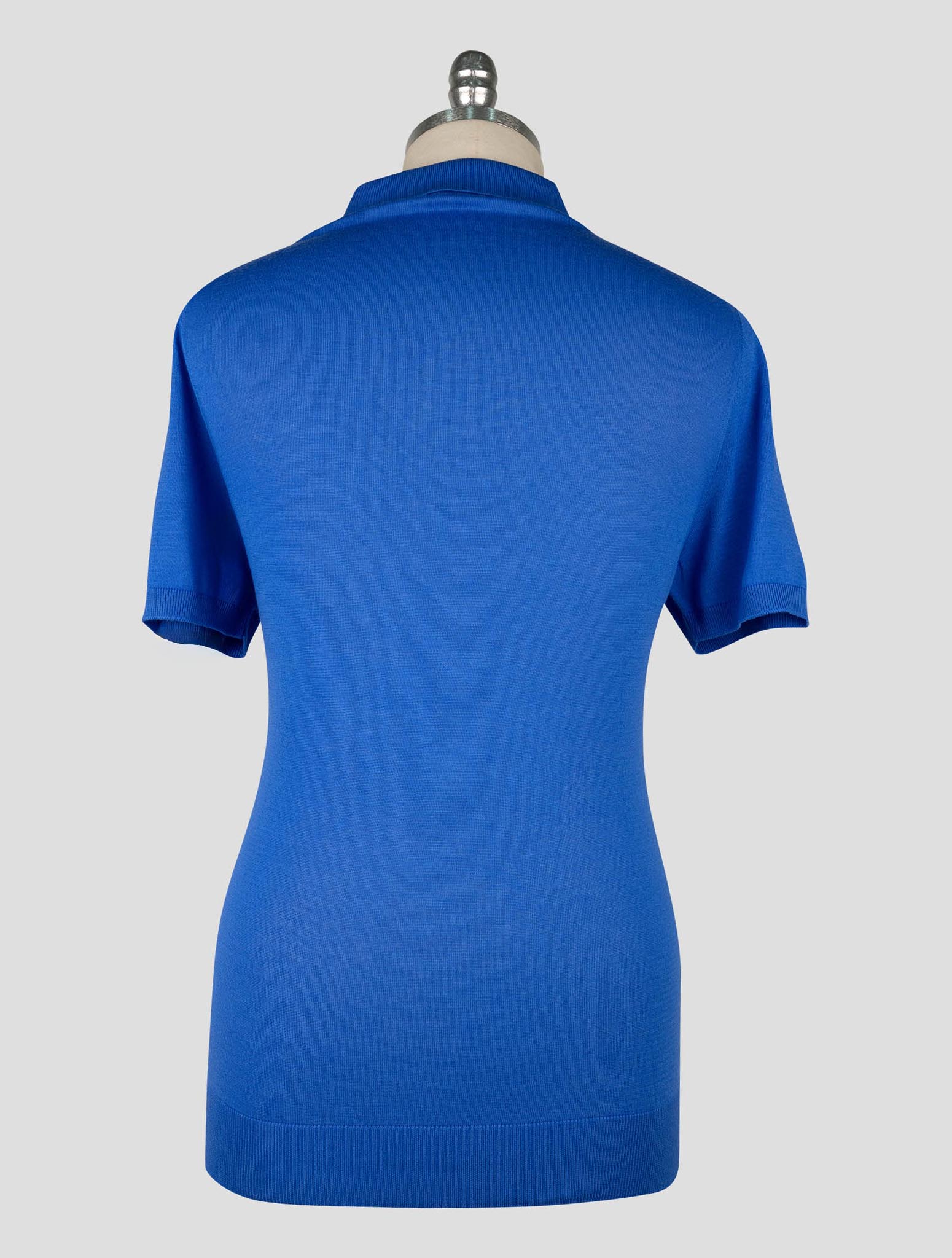Kiton  Blue Cotton Polo