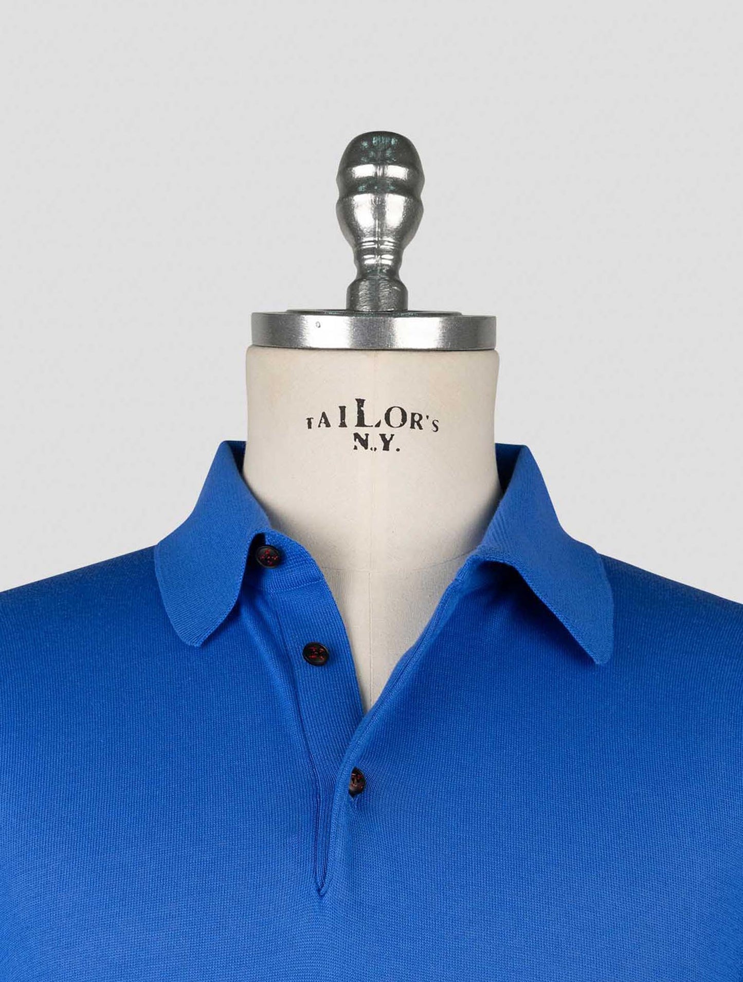 Kiton  Blue Cotton Polo
