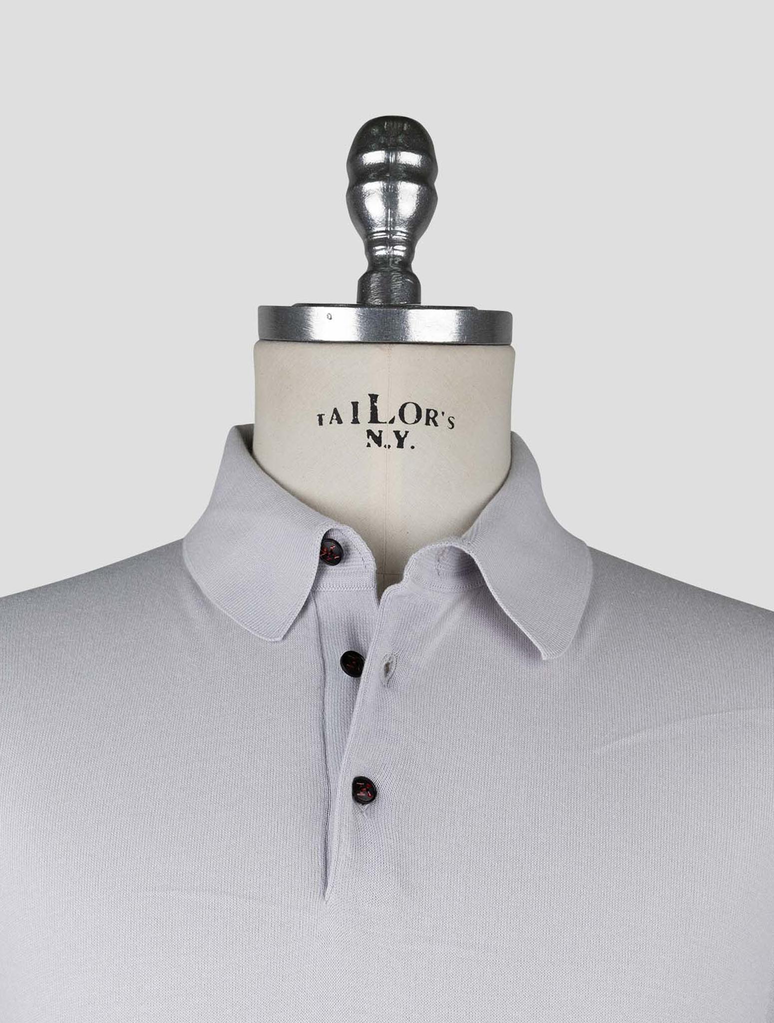 Kiton  Gray Cotton Polo