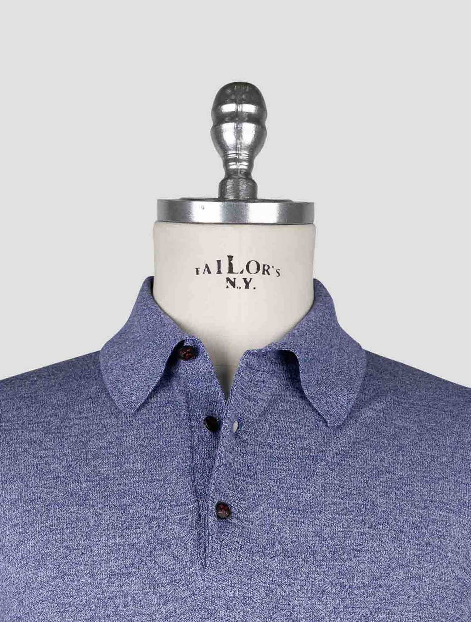 Kiton  Blue Violet Cotton Polo