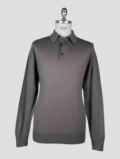 Kiton  Brown Cotton Sweater Polo