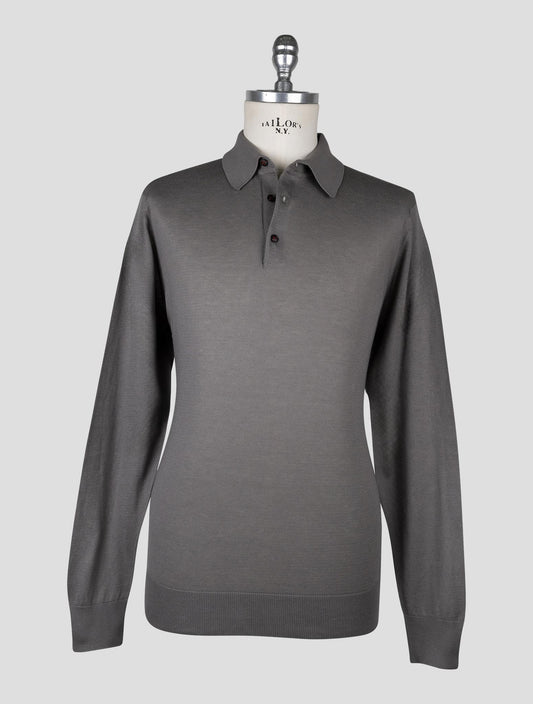 Kiton  Brown Cotton Sweater Polo