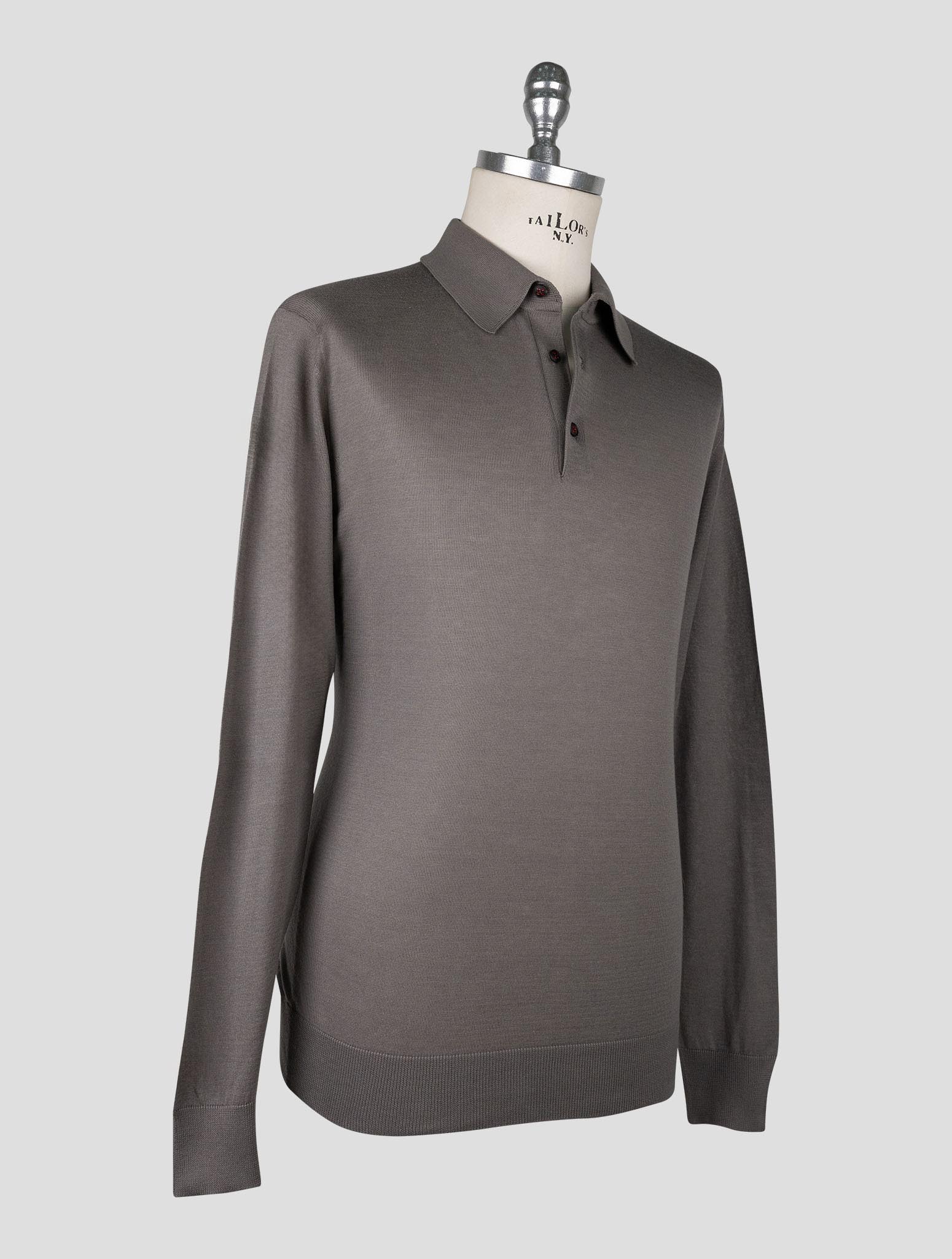 Kiton  Brown Cotton Sweater Polo