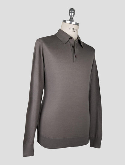 Kiton  Brown Cotton Sweater Polo