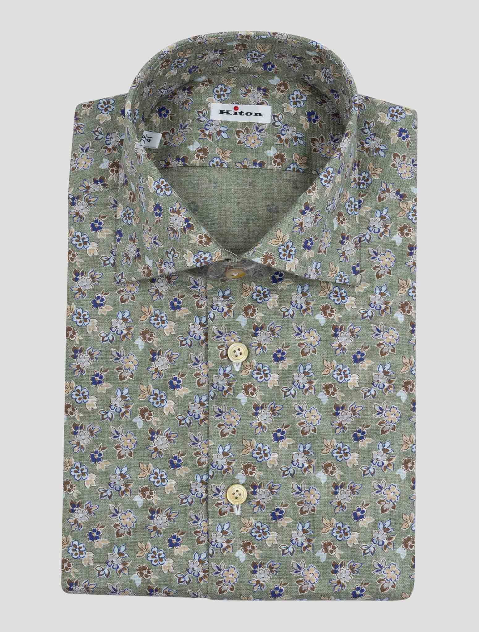 Kiton Green Cotton Shirt