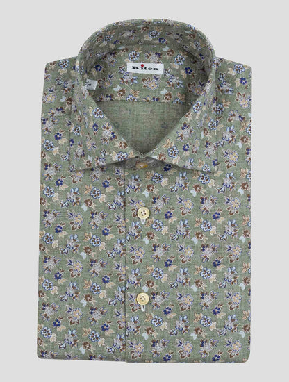 Kiton Green Cotton Shirt