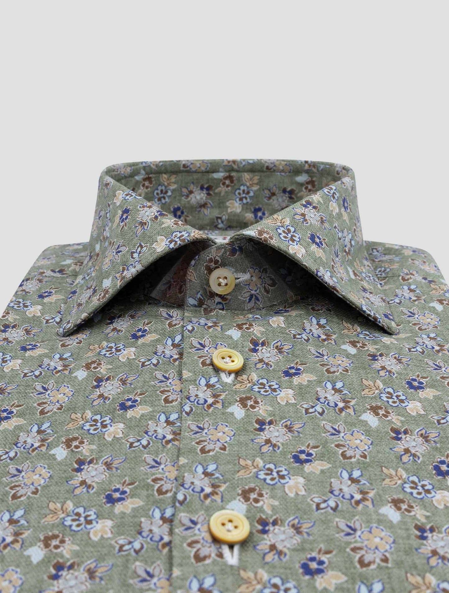 Kiton Green Cotton Shirt