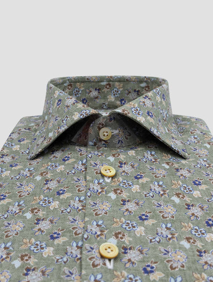 Kiton Green Cotton Shirt