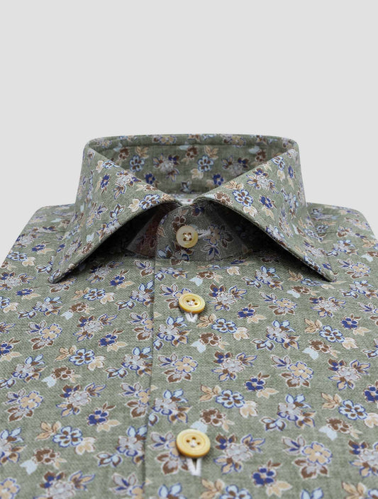Kiton Green Cotton Shirt