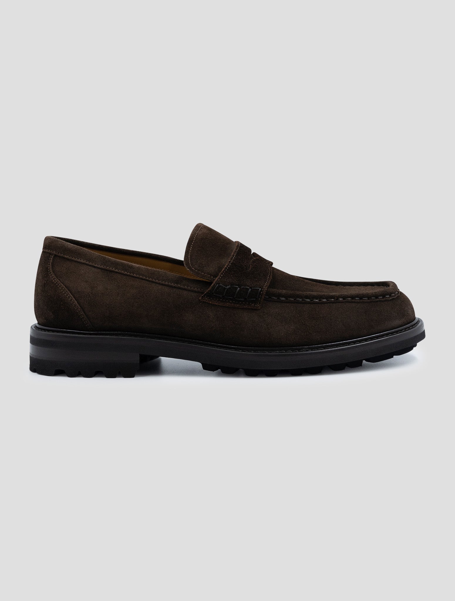 Kiton Brown Leather Suede Loafers