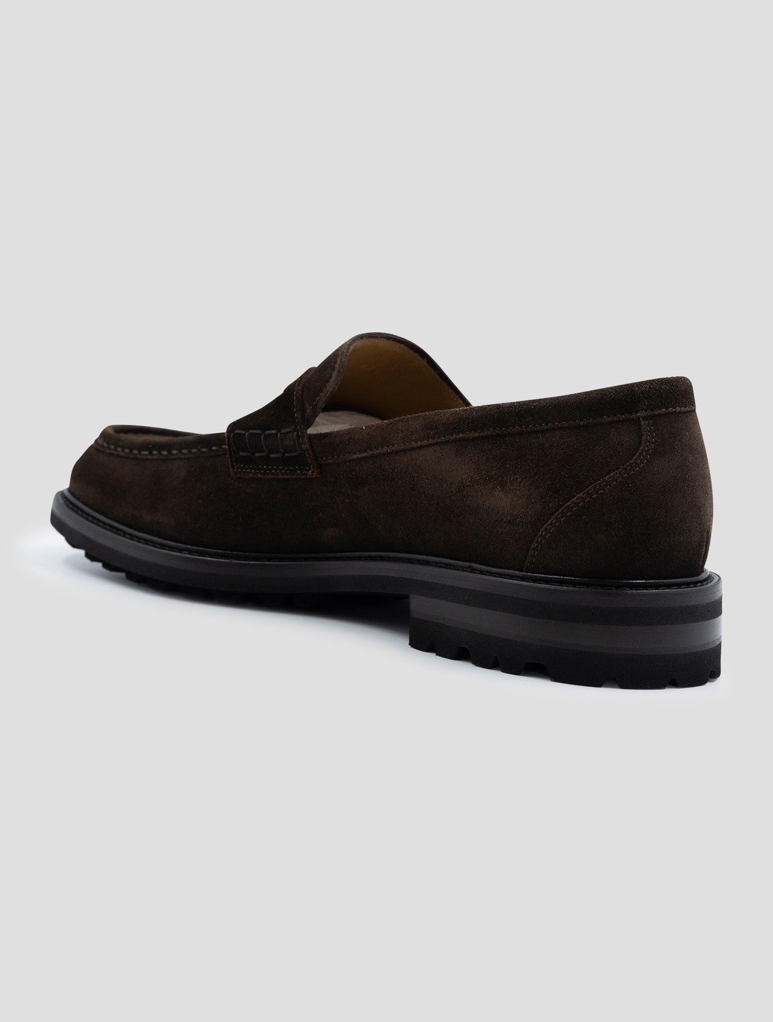 Kiton Brown Leather Suede Loafers