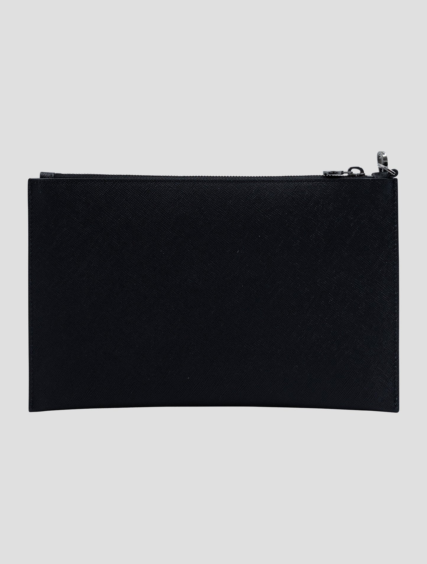 Kiton Black Leather Pochette
