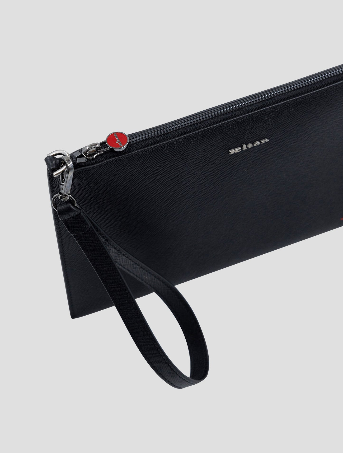 Kiton Black Leather Pochette