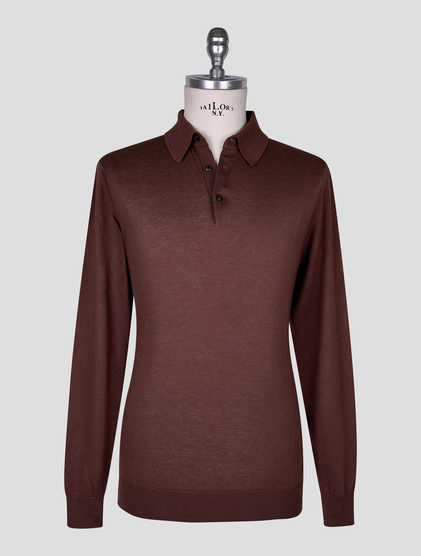 Kiton  Brown Cotton Sweater Polo