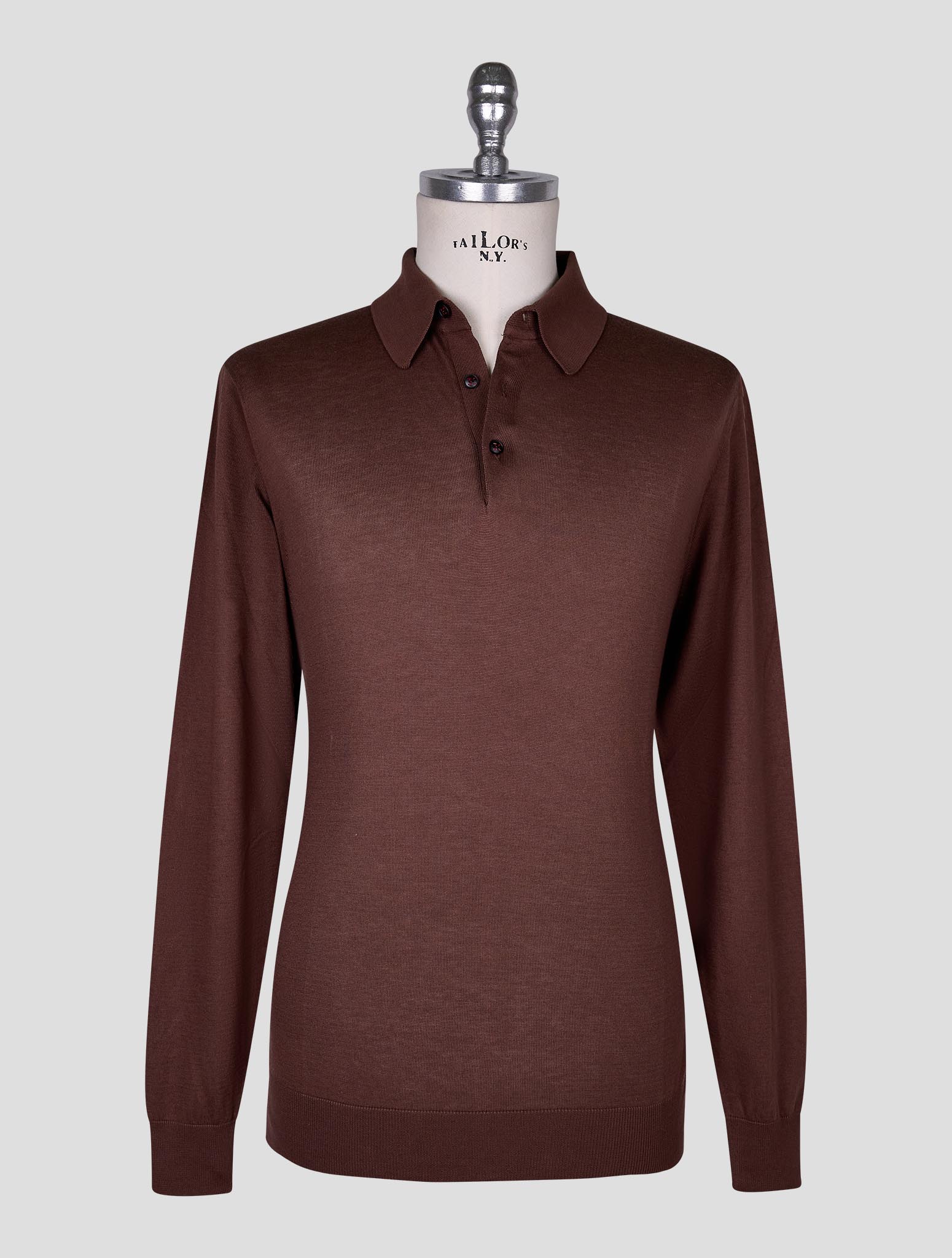 Kiton  Brown Cotton Sweater Polo