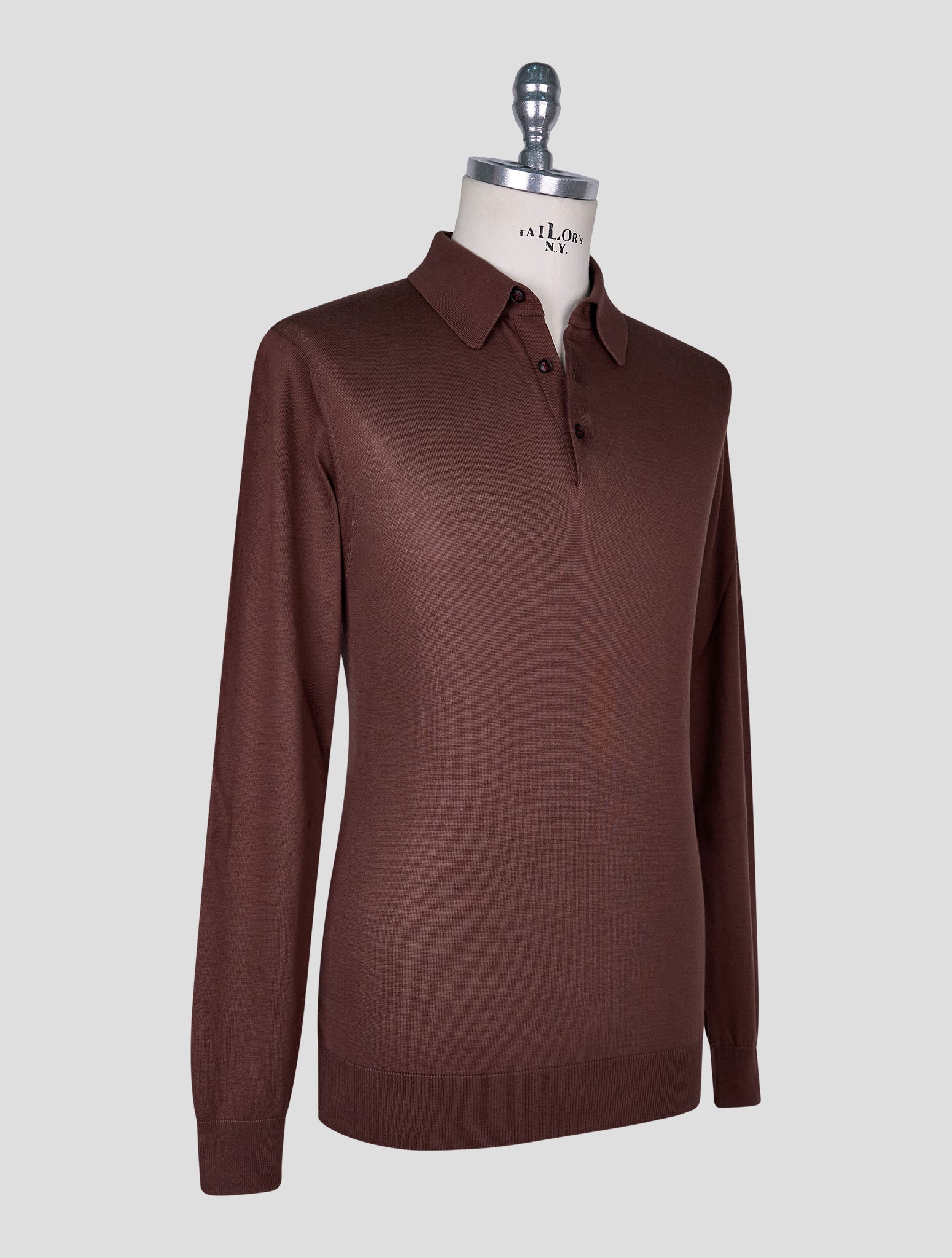 Kiton  Brown Cotton Sweater Polo