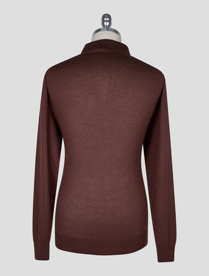 Kiton  Brown Cotton Sweater Polo