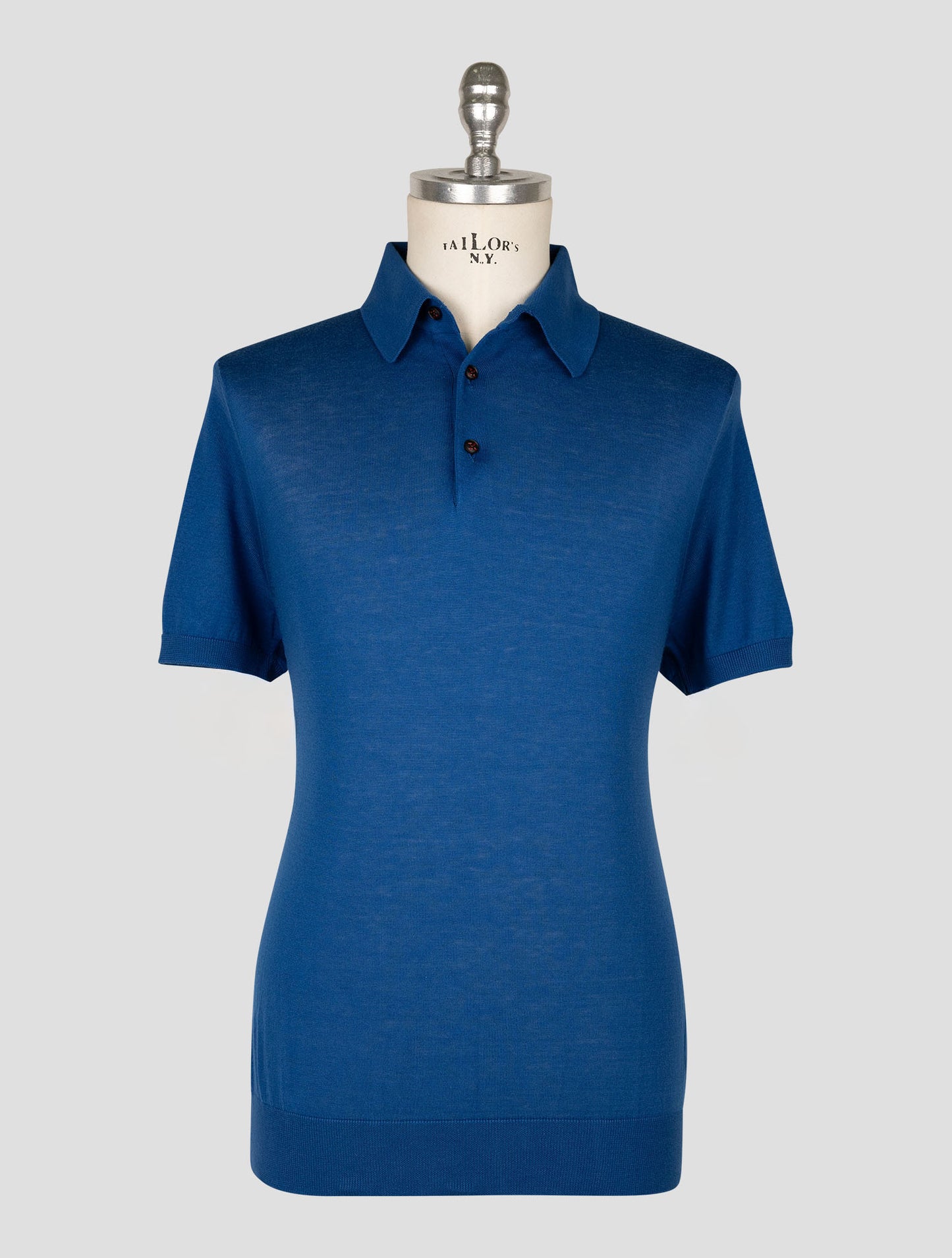 Kiton  Blue Cotton  Polo
