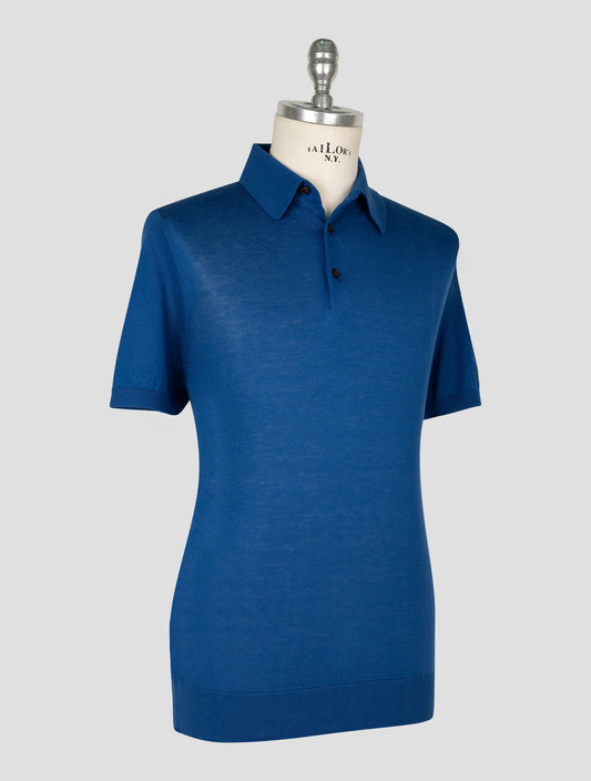 Kiton  Blue Cotton  Polo