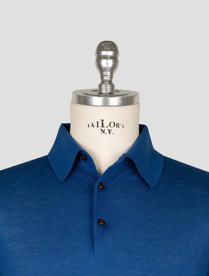 Kiton  Blue Cotton  Polo