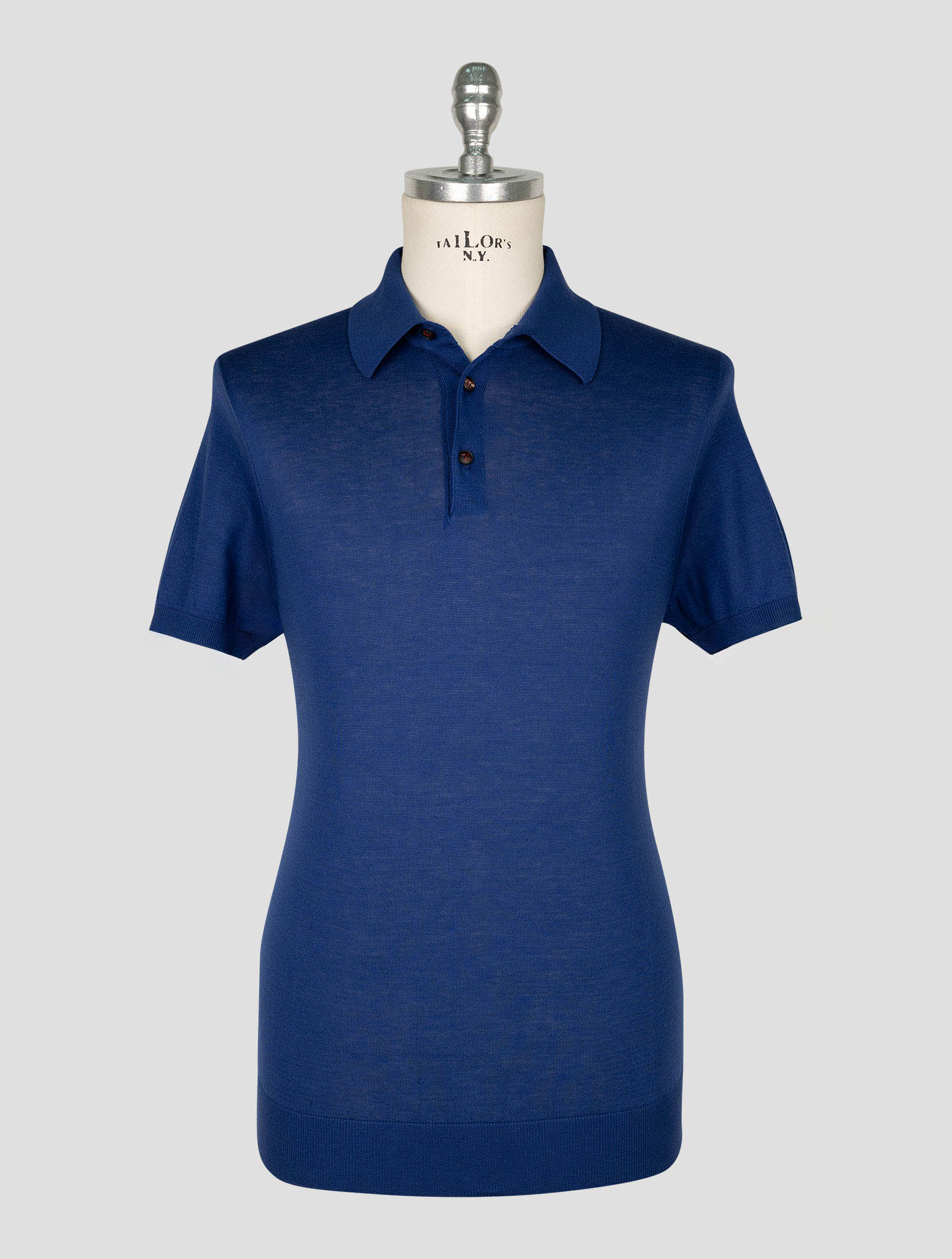 Kiton  Blue Cotton  Polo