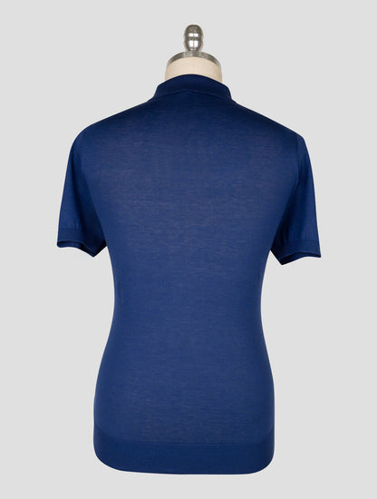 Kiton  Blue Cotton  Polo