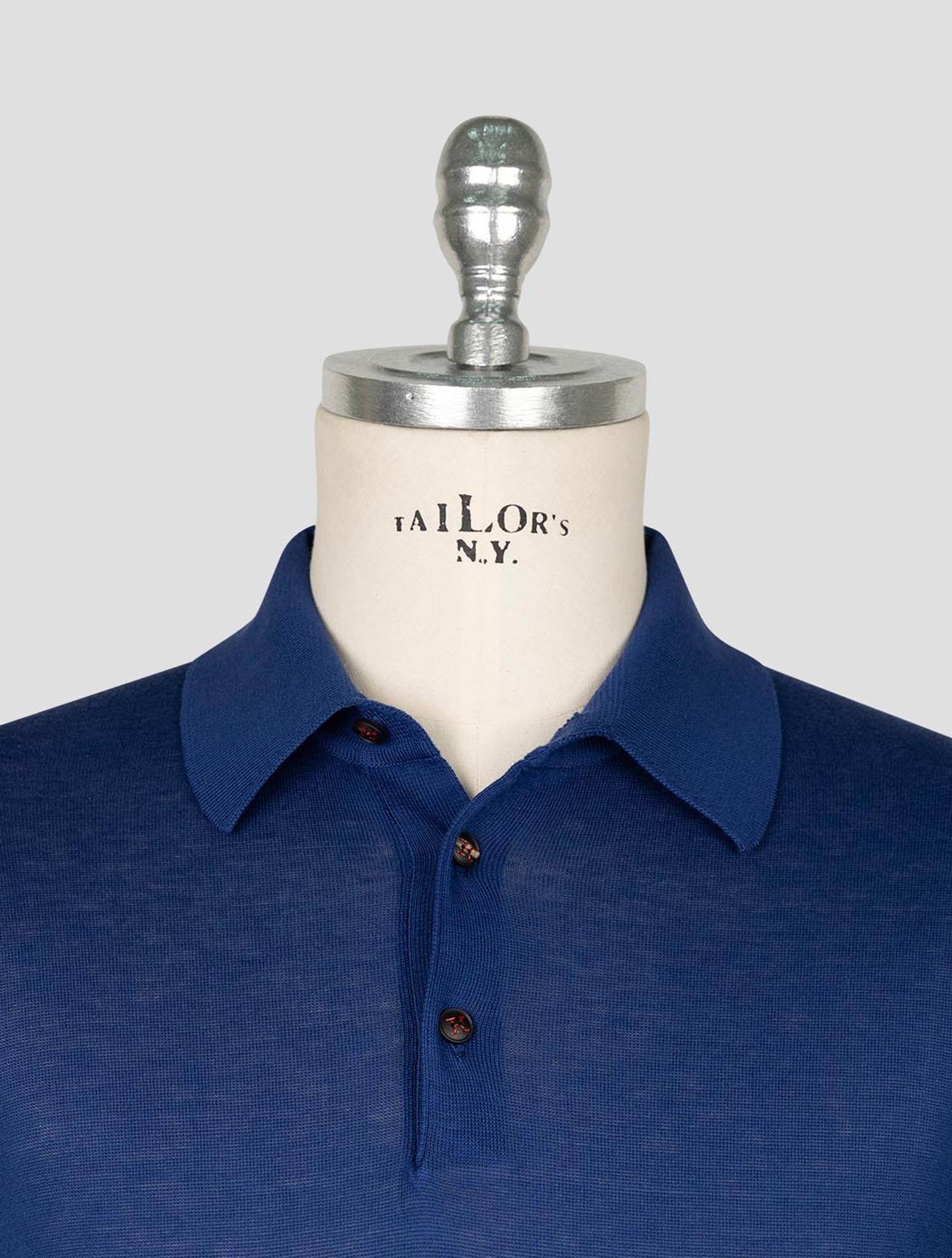 Kiton  Blue Cotton  Polo