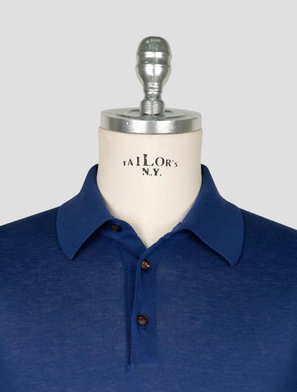 Kiton  Blue Cotton  Polo