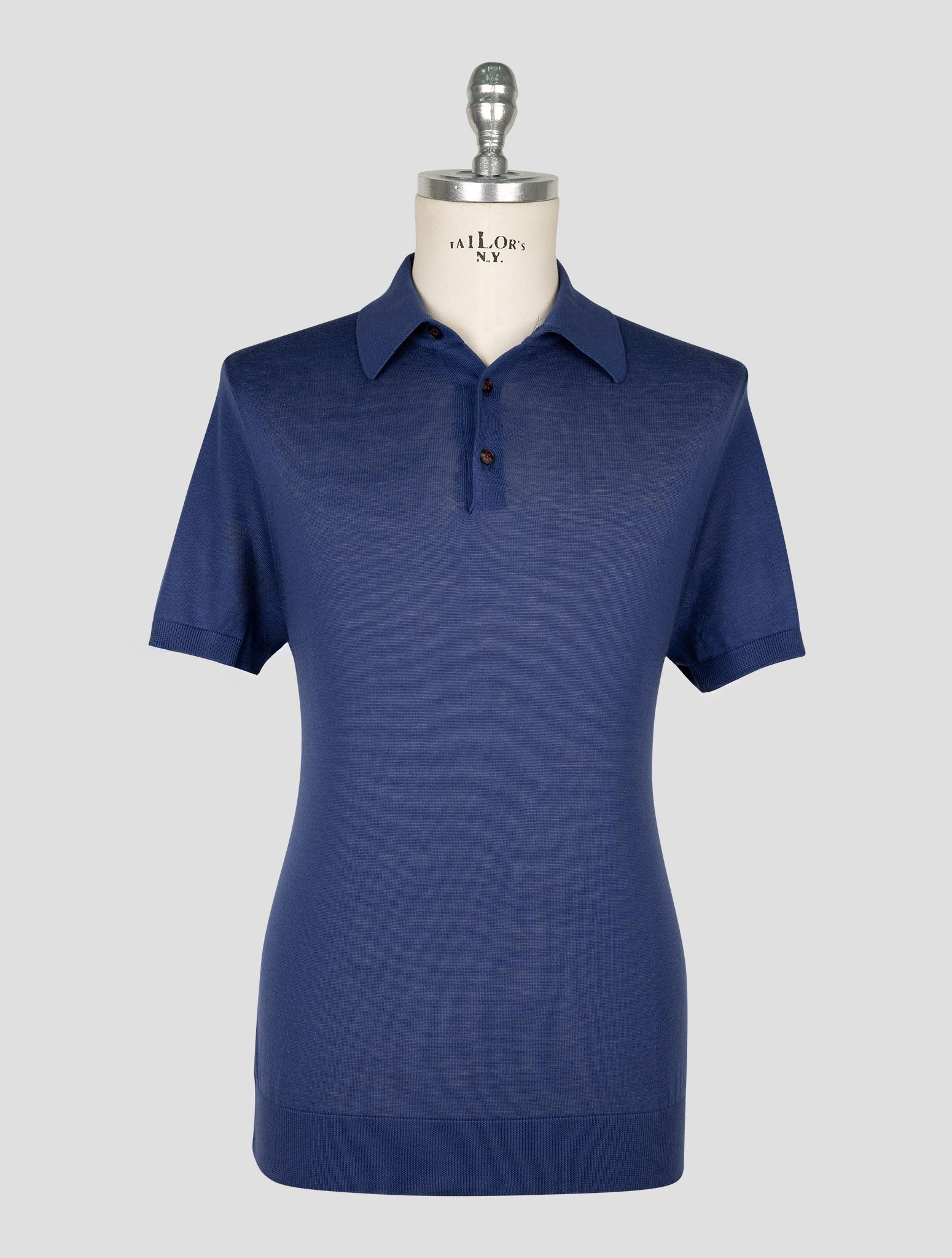Kiton  Dark Blue Cotton  Polo