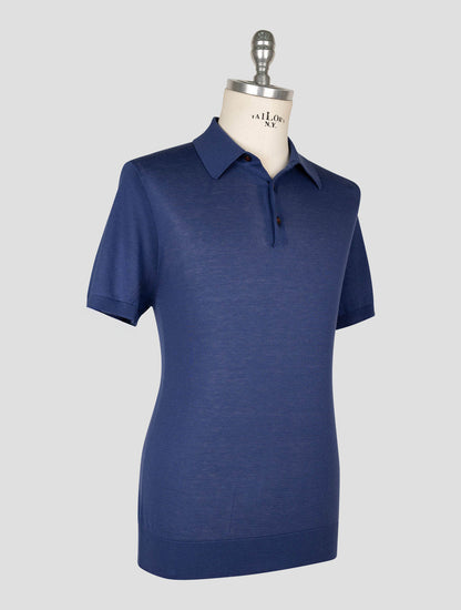 Kiton  Dark Blue Cotton  Polo